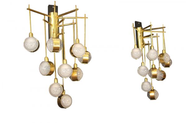 Paire d'appliques cascade italiennes