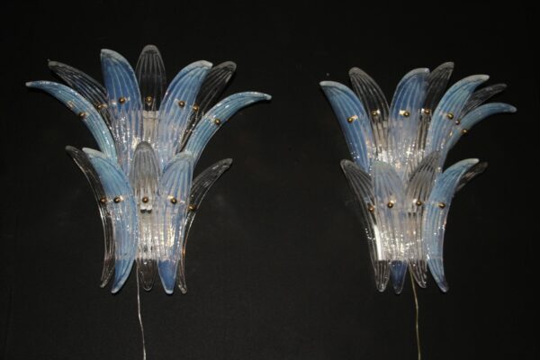 Paire d'Appliques en verre irisé Barovier