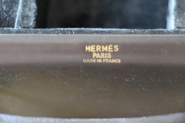 Coffret Hermès en cuir pour bijoux et montres