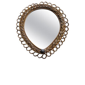 Miroir vintage en rotin par Franco Albini