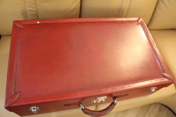 Valise Hermès en Cuir Rouge