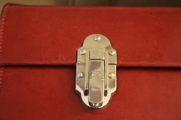 Valise Hermès en Cuir Rouge