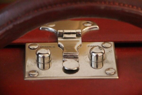 Valise Hermès en Cuir Rouge