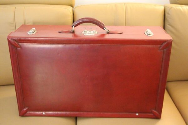 Valise Hermès en Cuir Rouge