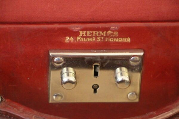 Valise Hermès en Cuir Rouge