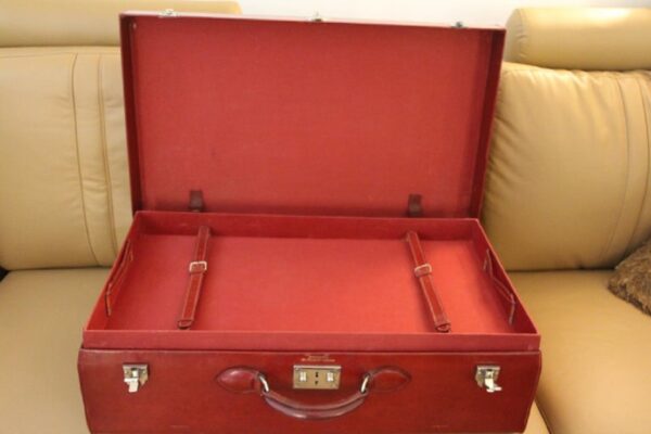Valise Hermès en Cuir Rouge