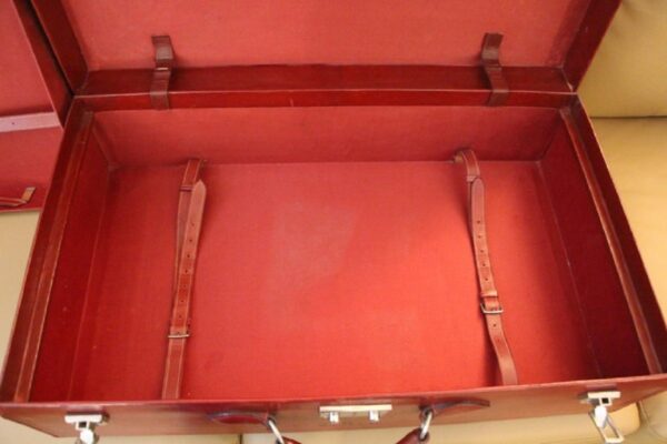 Valise Hermès en Cuir Rouge