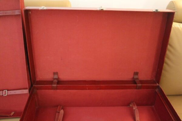 Valise Hermès en Cuir Rouge