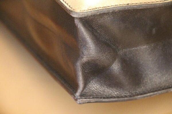 Mallette Hermès en cuir noir