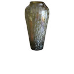 Grand vase vintage en verre de Murano irisé du milieu du siècle dans le style Barbini