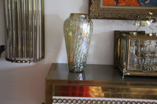 Grand vase vintage en verre de Murano