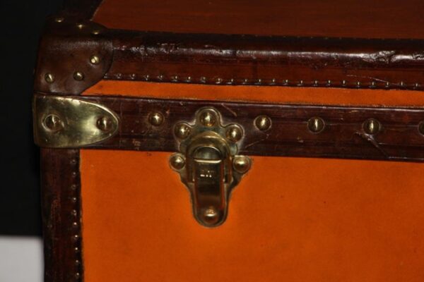 malle de voyage Louis Vuitton en toile orange