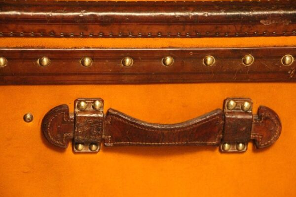 malle de voyage Louis Vuitton en toile orange