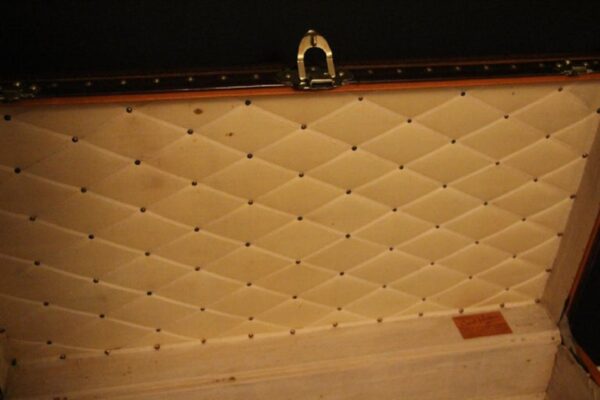 malle de voyage Louis Vuitton en toile orange