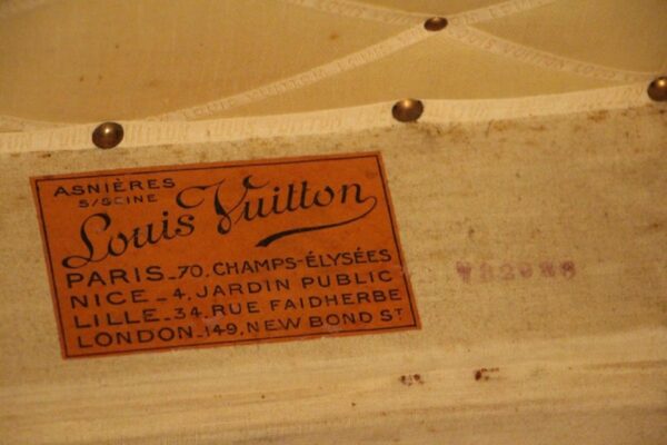 malle de voyage Louis Vuitton en toile orange