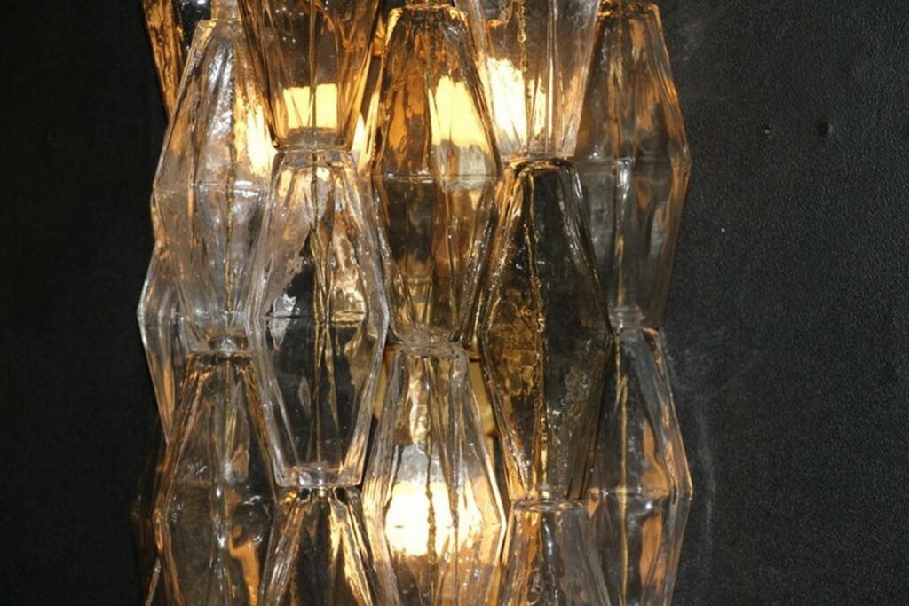 appliques en verre de Murano polyédriques