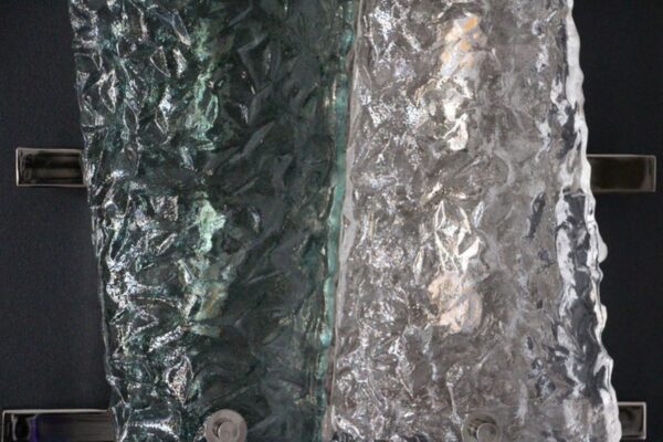 Paire D'appliques en verre de Murano vert