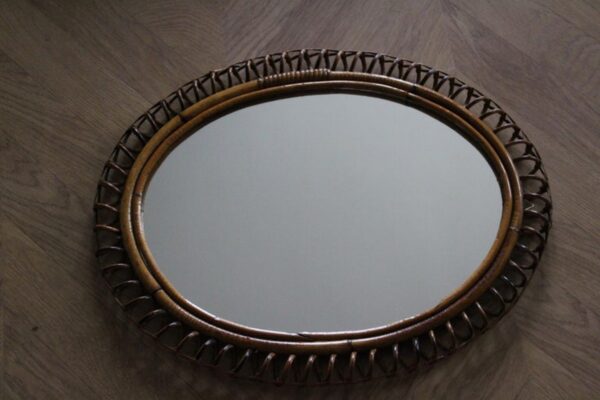 Miroir mural ovale vintage