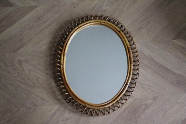 Miroir mural ovale vintage