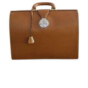 Mallette Hermès en Cuir Doré