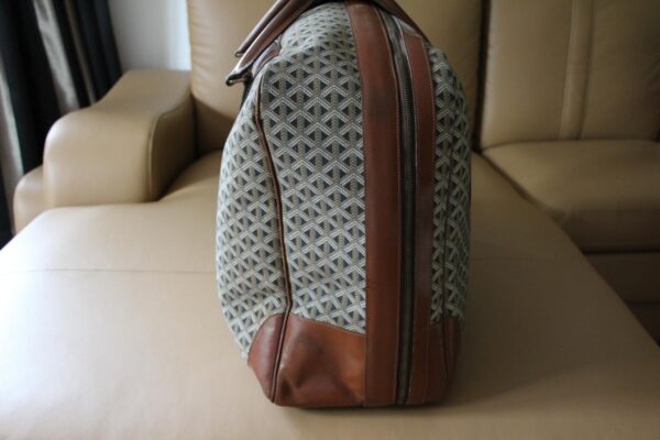 Valise Goyard en toile tissée