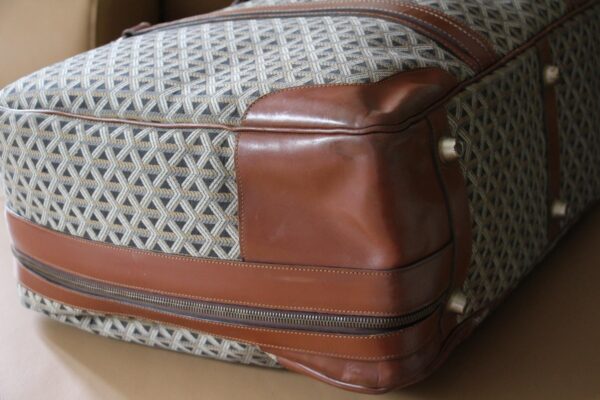 Valise Goyard en toile tissée