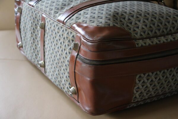 Valise Goyard en toile tissée