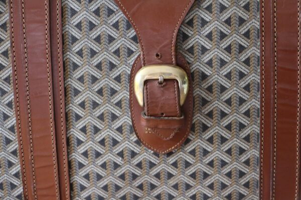 Valise Goyard en toile tissée