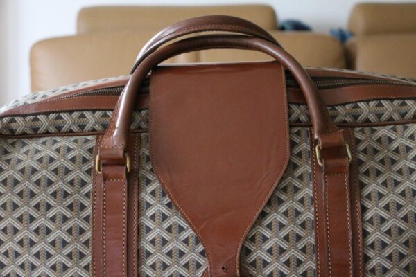 Valise Goyard en toile tissée