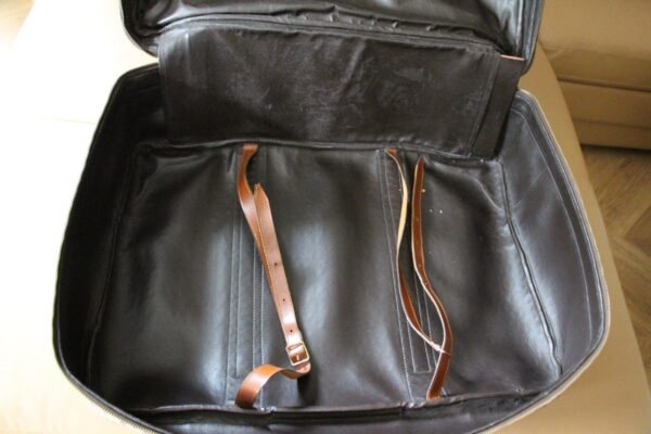 Valise Goyard en toile tissée