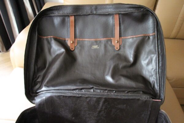 Valise Goyard en toile tissée