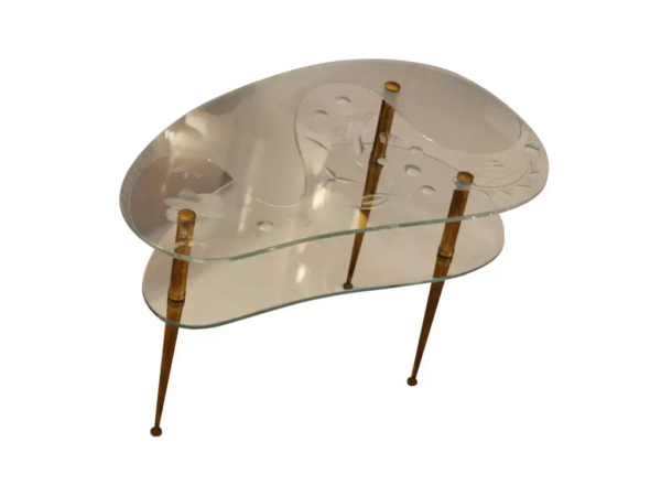 Table basse ancienne en verre