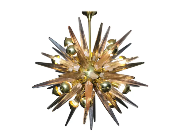 Lustre Sputnik avec Pointes en verre de Murano