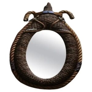 Miroir vintage en corde