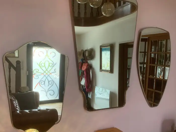 Miroir italien vintage en laiton