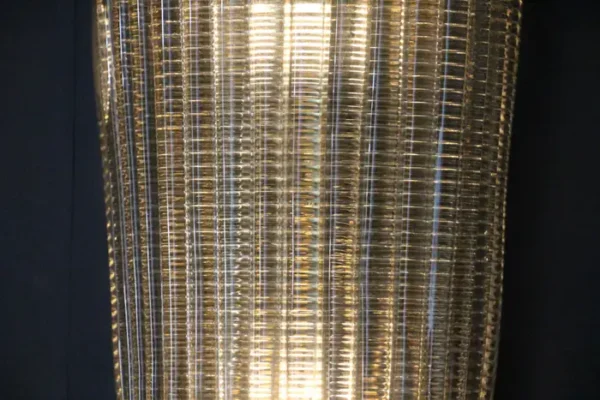 Paire d'appliques en verre de Murano fumé texturé