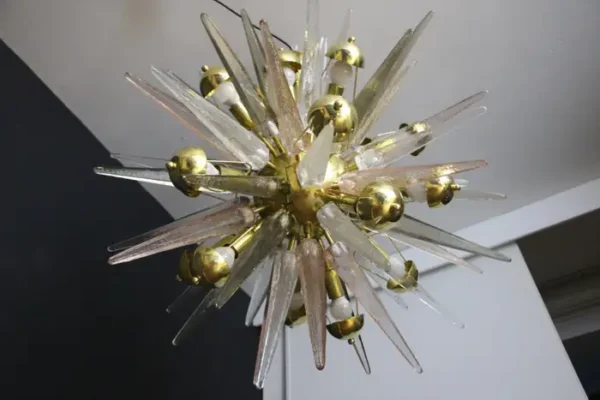 Lustre Sputnik avec Pointes en verre de Murano