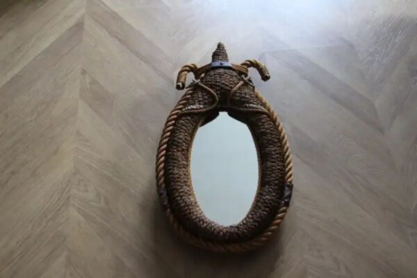 Miroir vintage en corde