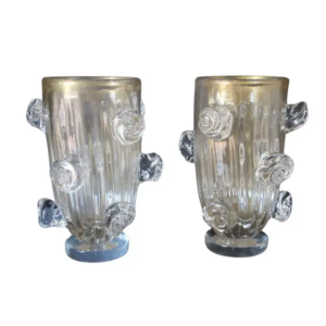 vases de Murano dorés