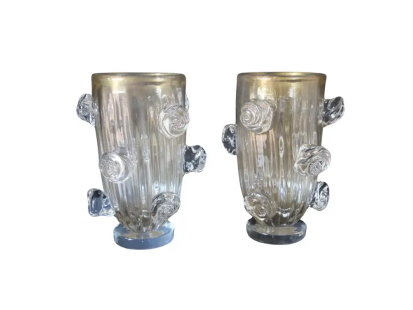 vases de Murano dorés