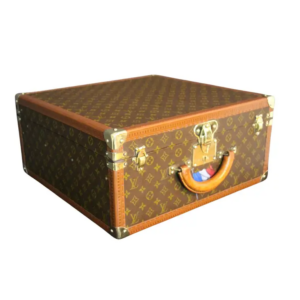 Valise Goyard en toile tissée - Red Rose Antiques