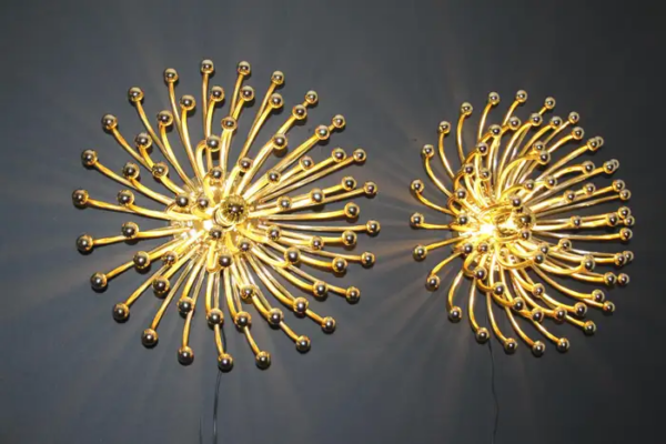 lampes dorées année 80