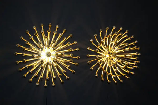 lampes dorées année 80