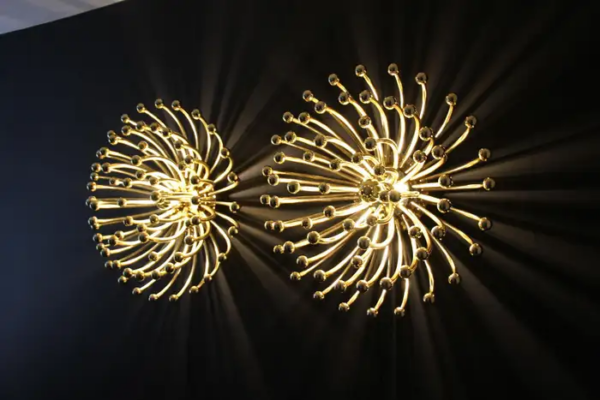 lampes dorées année 80