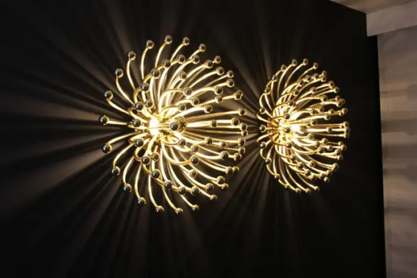 lampes dorées année 80