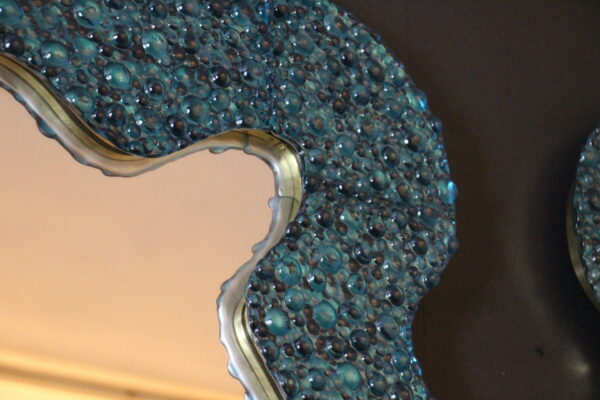 miroirs bleus en verre de Murano