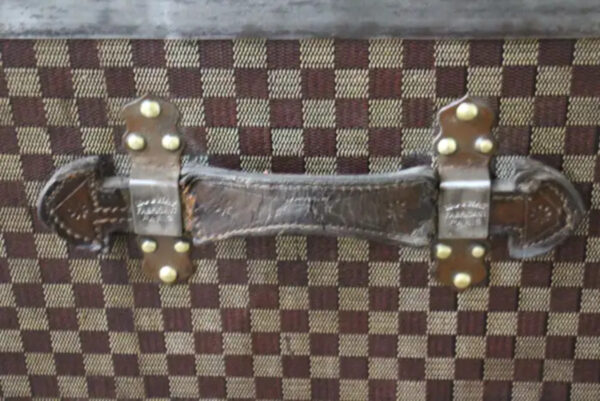 Rare Malle Moynat Toile à Damiers