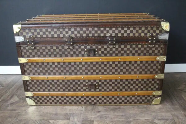Rare Malle Moynat Toile à Damiers