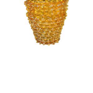 vase verre de Murano rostrato orange abricot