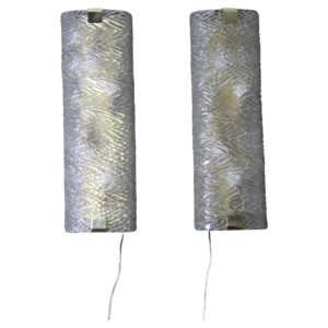 Paire de grandes appliques en verre de Murano travaillé